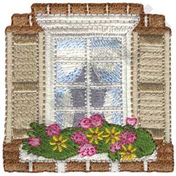 Summer Window Box Machine Embroidery Design