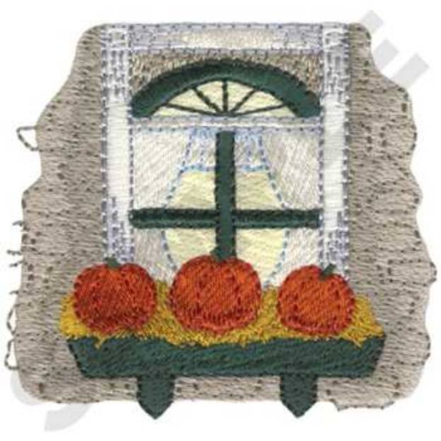 Picture of Fall Window Box Machine Embroidery Design