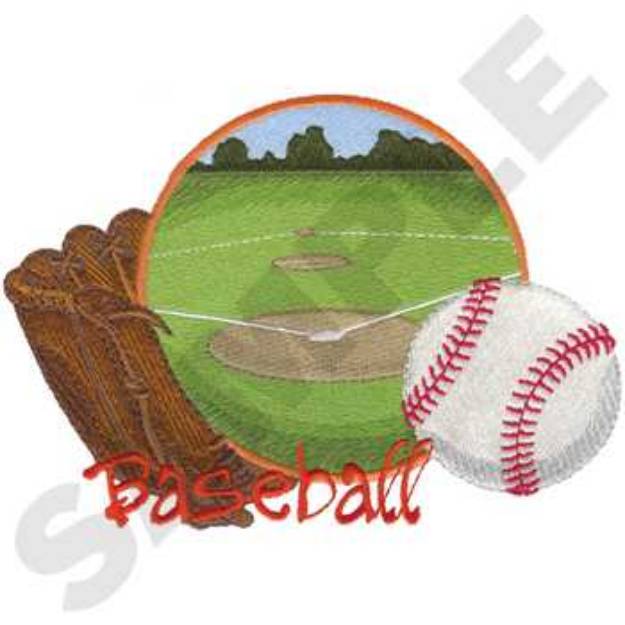 Picture of Baseball Field Machine Embroidery Design