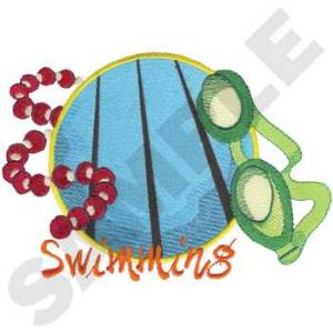 Picture of Swimming Logo Machine Embroidery Design