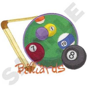 Picture of Billiards Balls Machine Embroidery Design