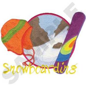 Picture of Snowboarding logo Machine Embroidery Design