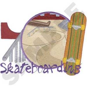 Picture of Skateboarding logo Machine Embroidery Design