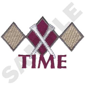 Tee Time Machine Embroidery Design