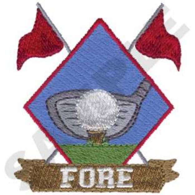 Picture of Fore Logo Machine Embroidery Design