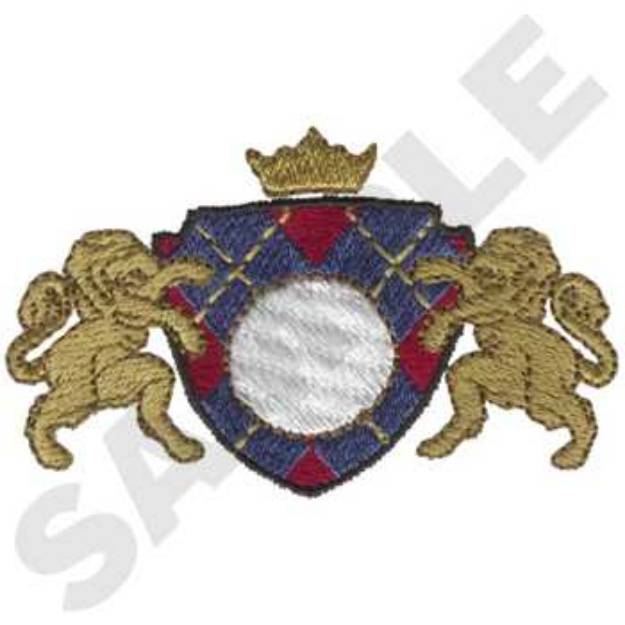 Picture of Lion Crest Machine Embroidery Design