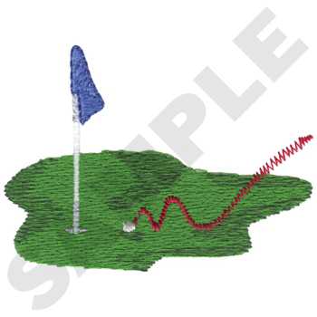 Golf Green Machine Embroidery Design