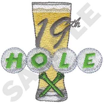 19th Hole Machine Embroidery Design