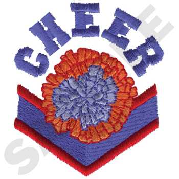 Cheering logo Machine Embroidery Design