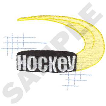 Hockey Puck Machine Embroidery Design