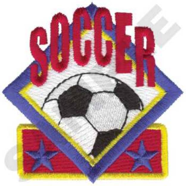 Picture of Soccer Logo Machine Embroidery Design