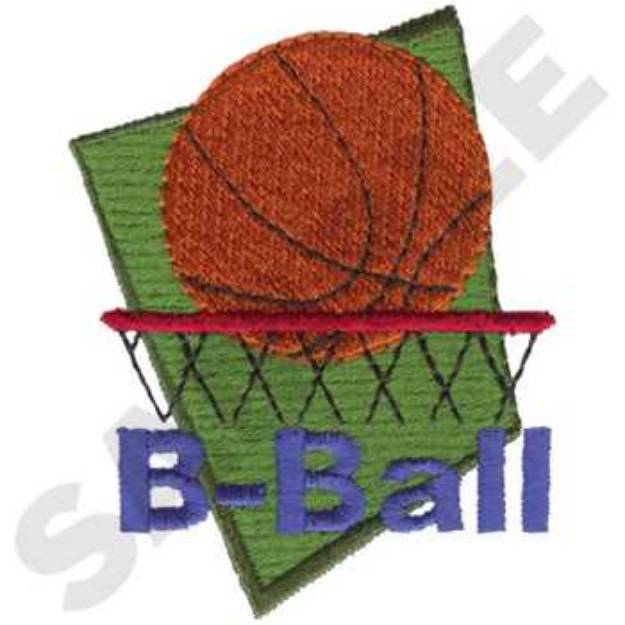 Picture of Basketball logo Machine Embroidery Design