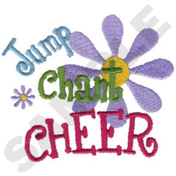 Jump, Chant, Cheer Machine Embroidery Design