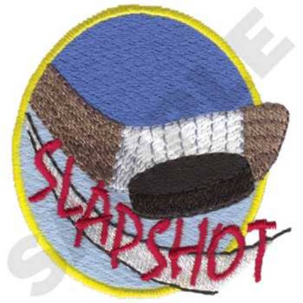Picture of Slapshot Logo Machine Embroidery Design