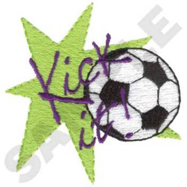 Picture of Soccer Kick It Machine Embroidery Design
