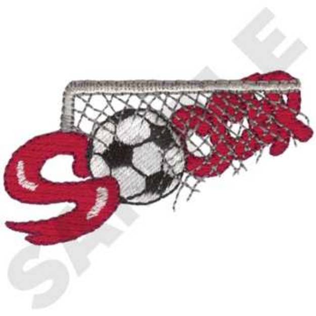 Picture of Soccer goal Machine Embroidery Design
