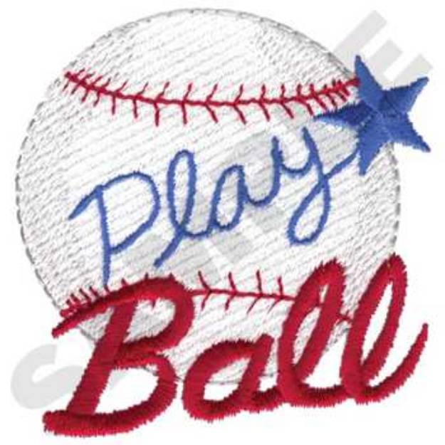 Picture of Play BaseBall Machine Embroidery Design