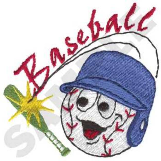 Picture of Kids Baseball Machine Embroidery Design