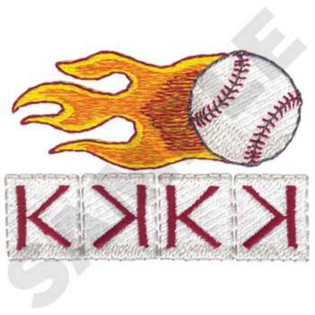 Picture of Strike Out Logo Machine Embroidery Design