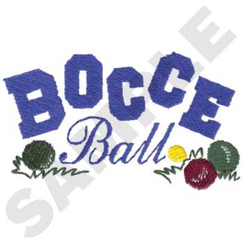 Bocce Ball Machine Embroidery Design