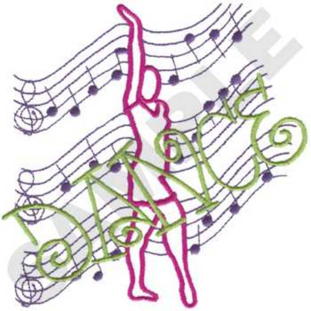 Picture of Dancer outline Machine Embroidery Design
