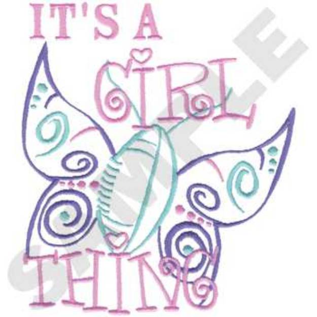 Picture of Its A Girl Thing Machine Embroidery Design