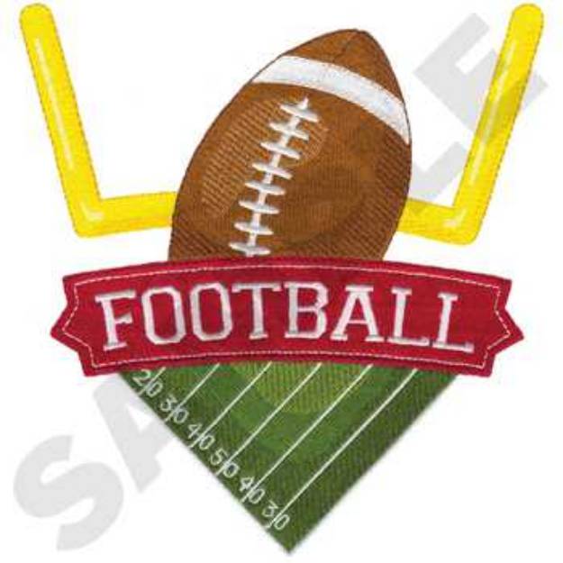 Picture of Football logo Machine Embroidery Design