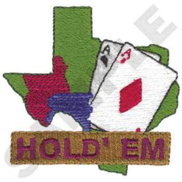 Picture of Texas Holdem Machine Embroidery Design