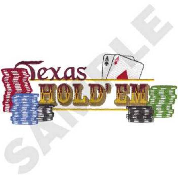 Picture of Texas Hold Em Machine Embroidery Design