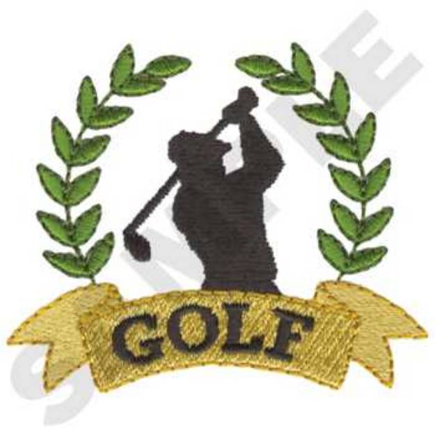 Picture of Golf Logo Machine Embroidery Design