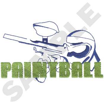 Paintball logo Machine Embroidery Design