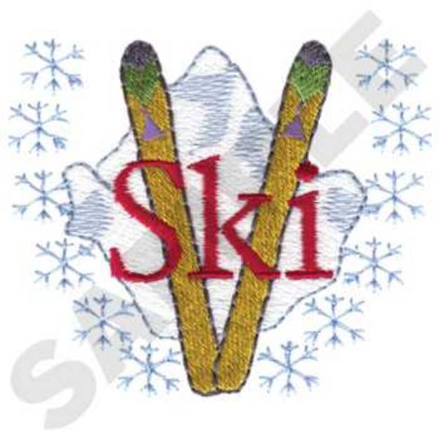 Picture of Ski Crest Machine Embroidery Design