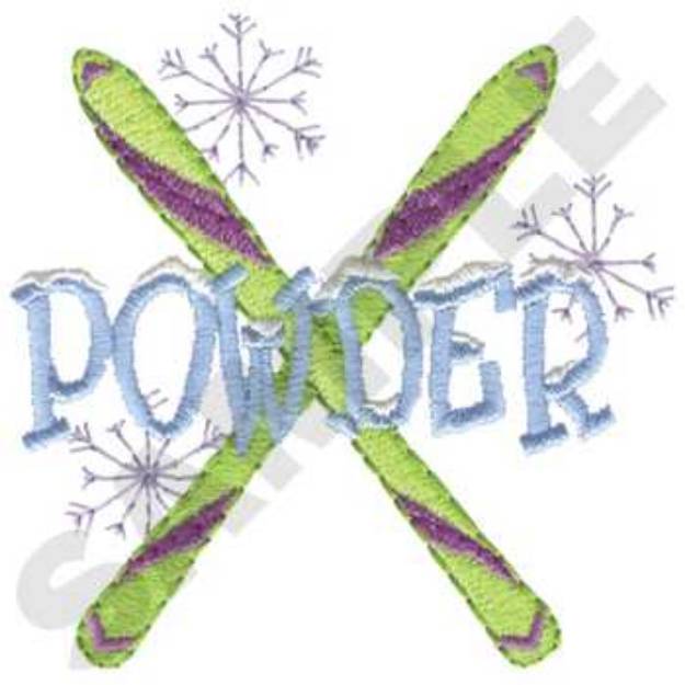 Picture of Skiing Logo Machine Embroidery Design