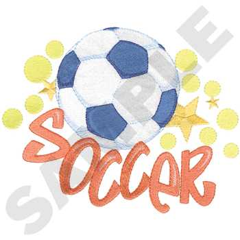 Soccer Ball Machine Embroidery Design