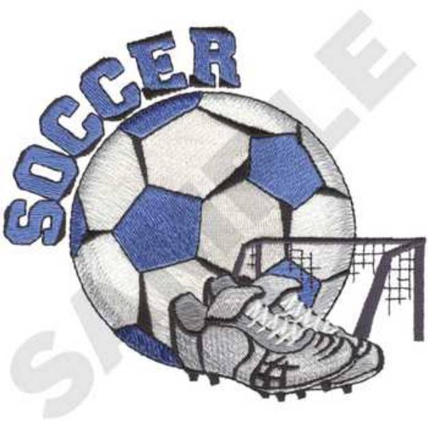 Picture of Soccer Shoes Machine Embroidery Design