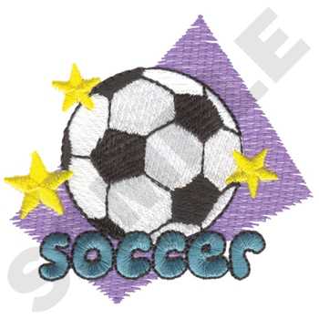 Girls Soccer Logo Machine Embroidery Design