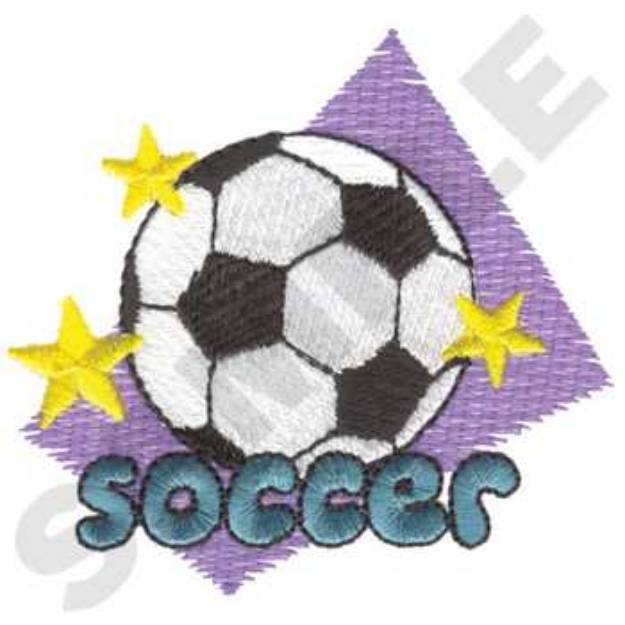 Picture of Girls Soccer Logo Machine Embroidery Design