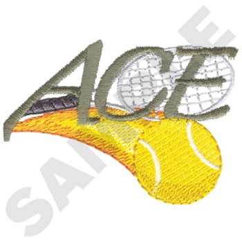 Tennis Ace Machine Embroidery Design