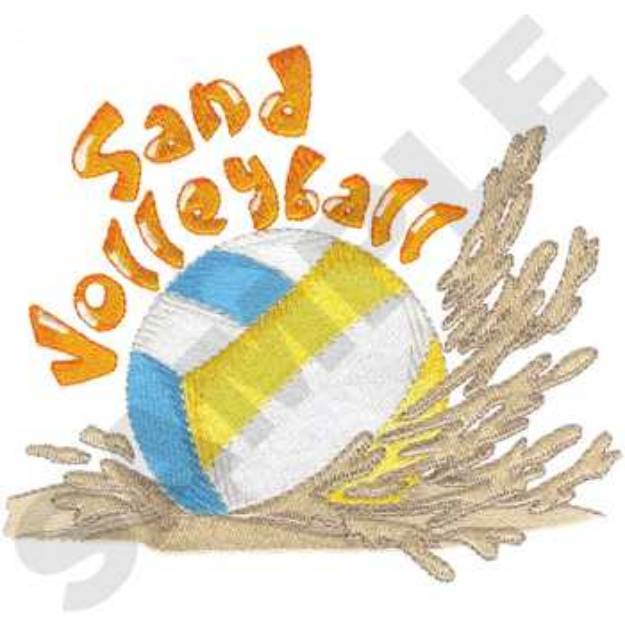 Picture of Sand Volleyball Machine Embroidery Design