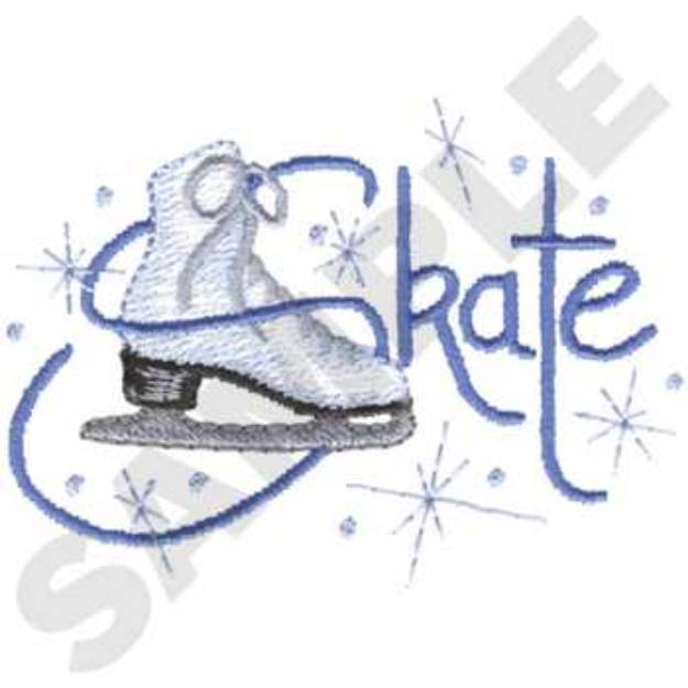 Picture of Figure Skating Logo Machine Embroidery Design