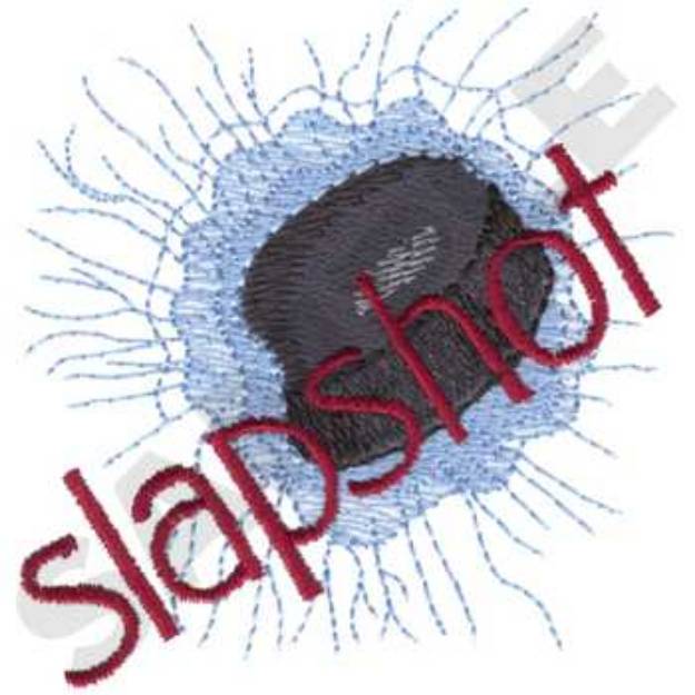 Picture of Hockey Slapshot Machine Embroidery Design