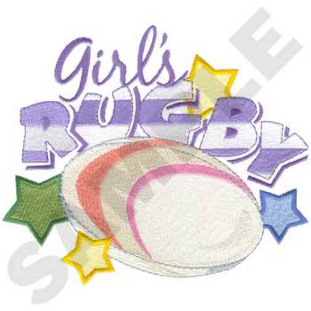 Picture of Girls Rugby Machine Embroidery Design
