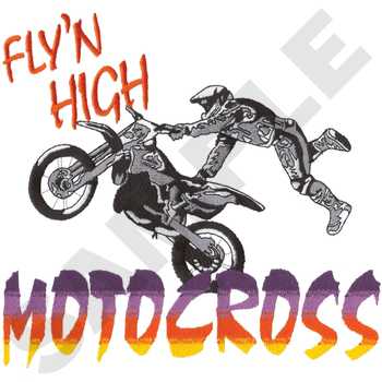 Motocross Logo Machine Embroidery Design