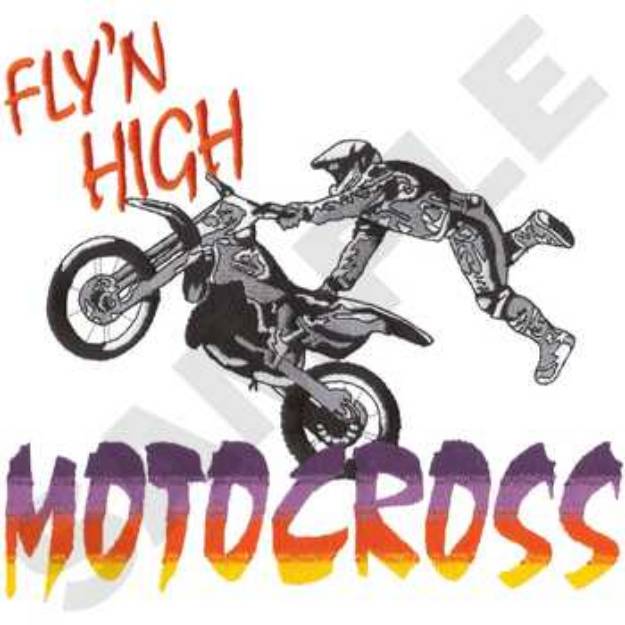 Picture of Motocross Logo Machine Embroidery Design