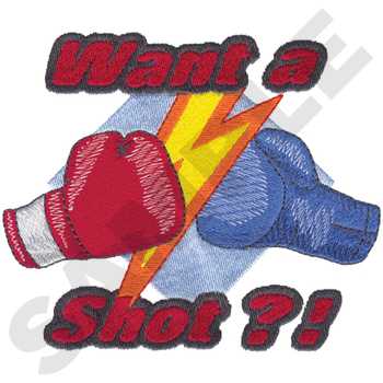 Want A Shot Machine Embroidery Design