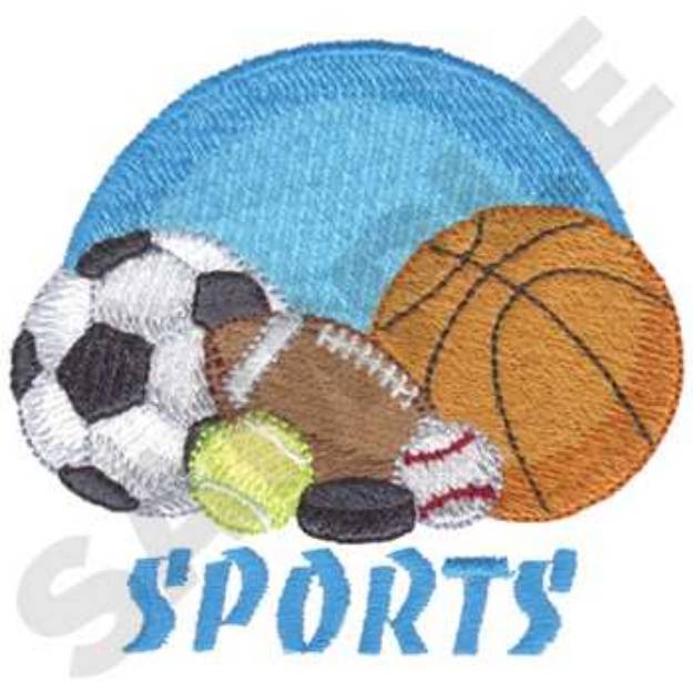 Picture of Sports Balls Machine Embroidery Design