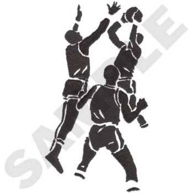 Picture of Basketball Players Machine Embroidery Design