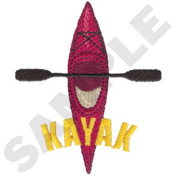 Kayaking Machine Embroidery Design
