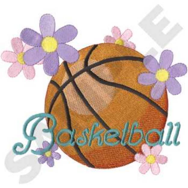 Picture of Girls Basketball Machine Embroidery Design