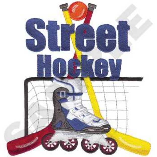 Picture of Street Hockey Machine Embroidery Design